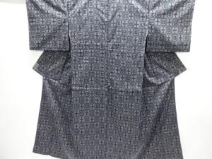 抽象模様織り出し西陣伝承紬着物アンサンブル